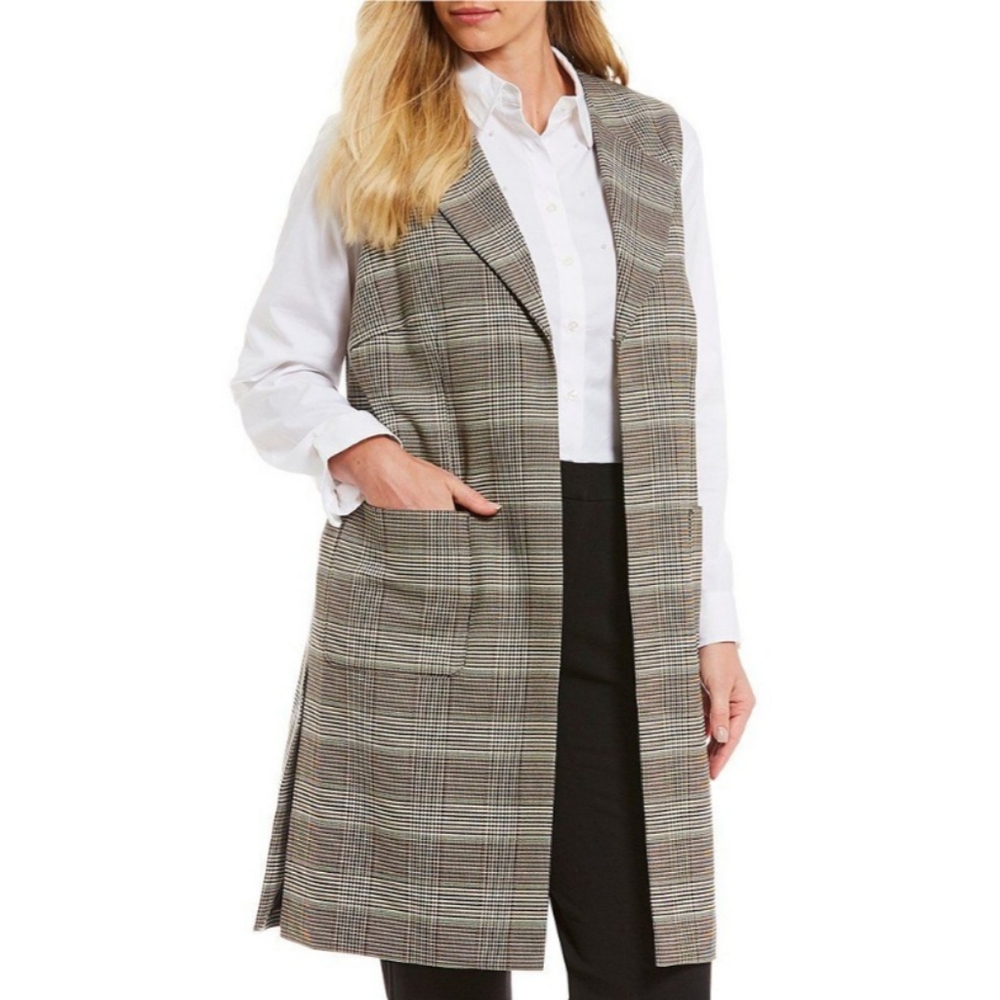 CALVIN KLEIN PLUS SIZE PLAID VEST